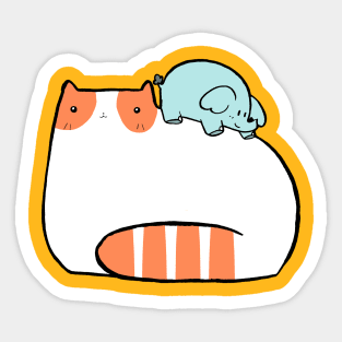 Big Cat and Little Elephant Sticker